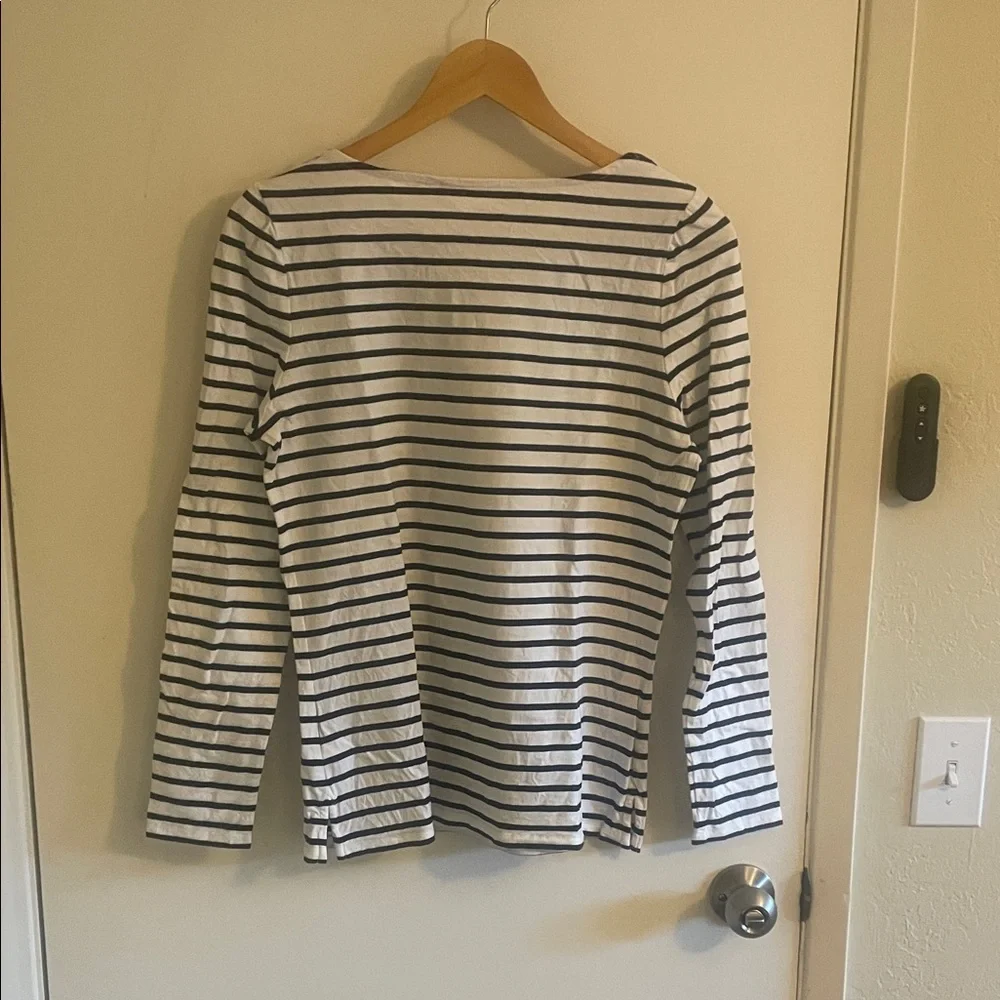 Boden Ella Long Sleeve Breton Ivory/Navy Stripe - Picture 5 of 5